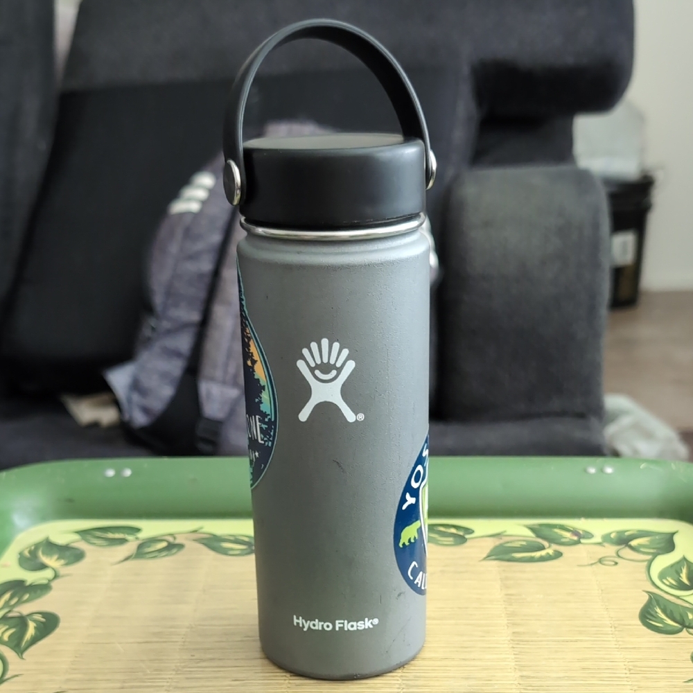 Hydro Flask Black and Gray Bottle